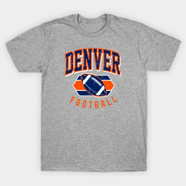 Vintage Denver Football T-Shirt by funandgames